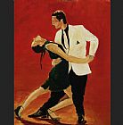 Tango Over The Piano Paintings - tango dancers by Unknown Artist